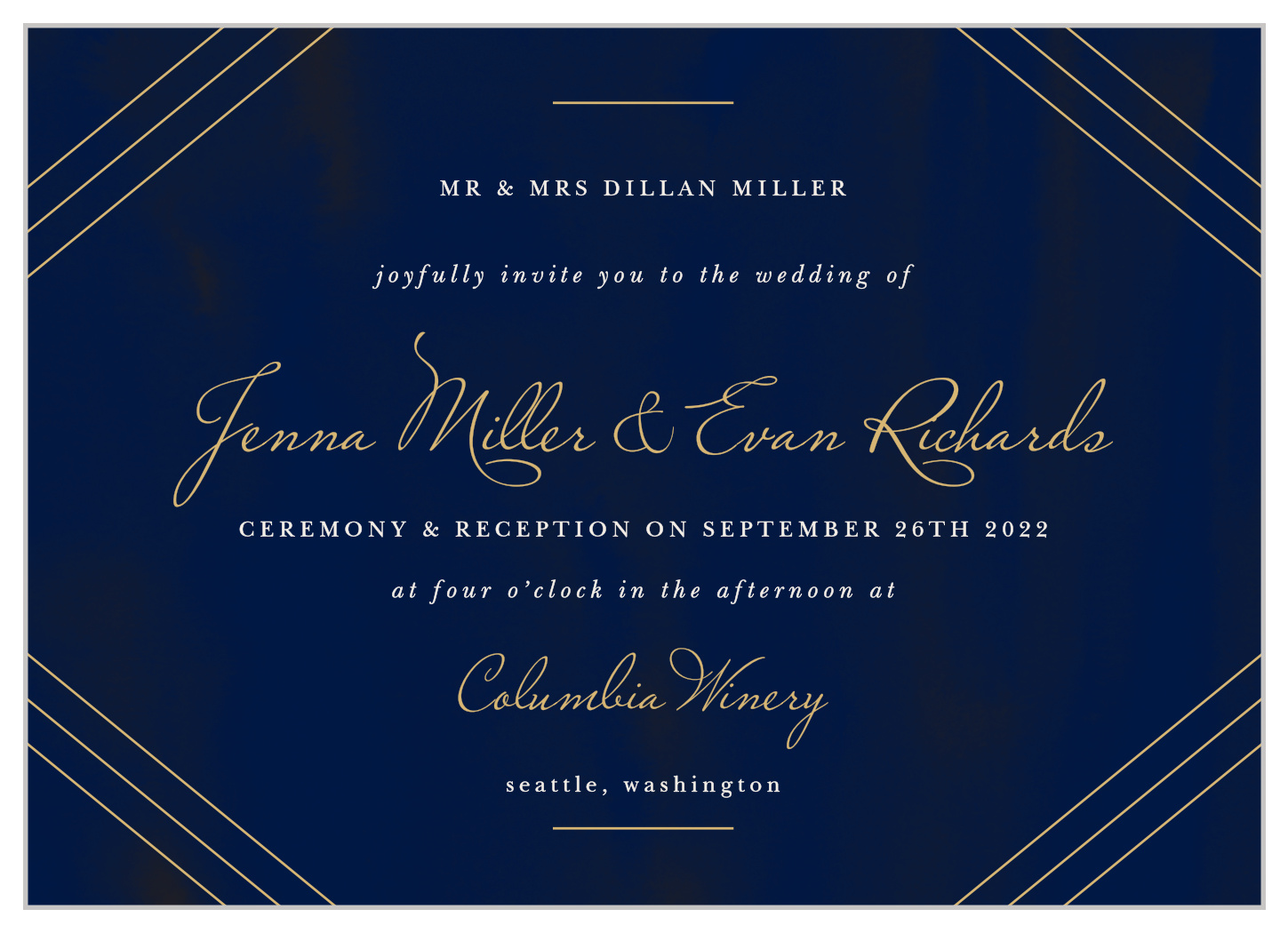 Indigo Infatuation Wedding Invitations