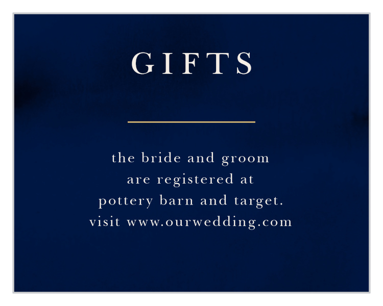 Indigo Infatuation Registry Cards