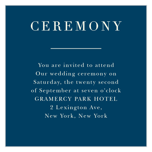 Heliotrope Blooms Ceremony Cards