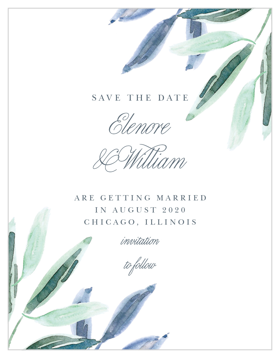 Olive Leaves Save the Date Magnets