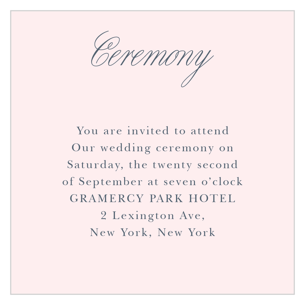 Melodious Melanie Ceremony Cards