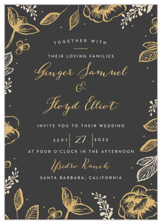 Impress your guests with the classic elegance of our Fleur Magnifique Foil Wedding Invitations.