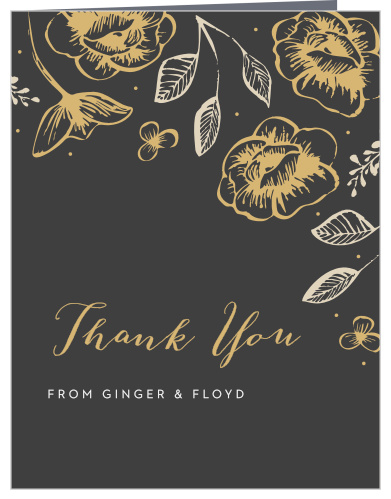 Fleur Magnifique Foil Wedding Thank You Cards