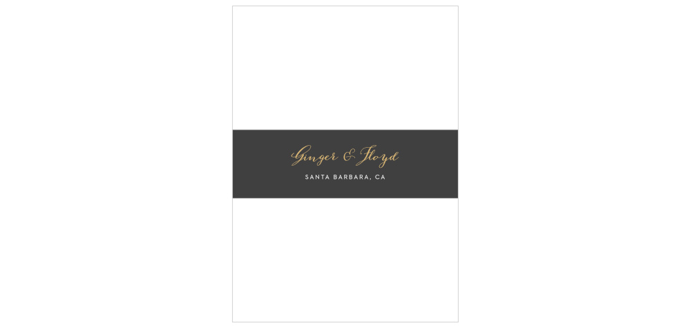 Fleur Magnifique Foil Wedding Belly Bands