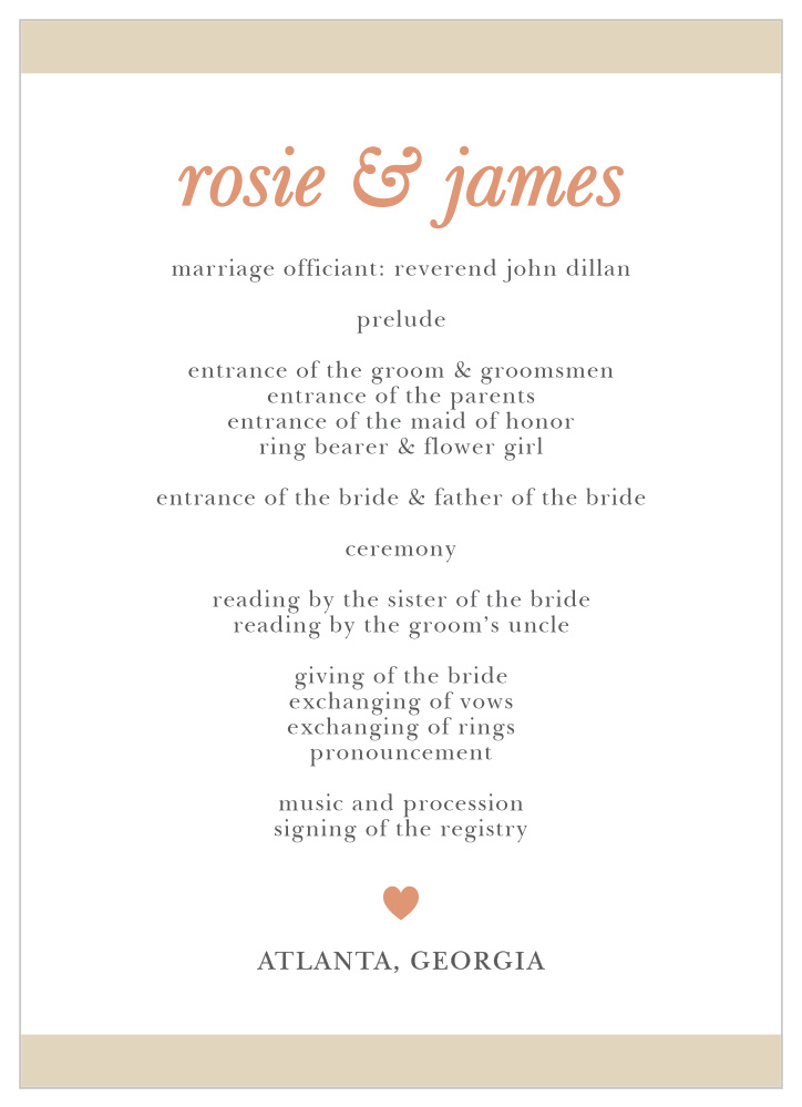 Sophisticated Shimmer Foil Wedding Programs