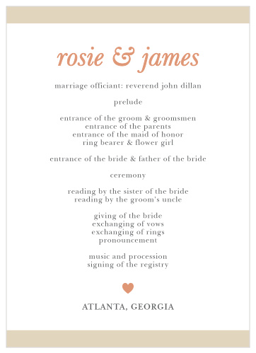 Sophisticated Shimmer Foil Wedding Programs