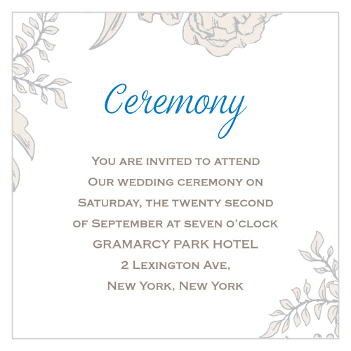 Peony Draped Ceremony Cards