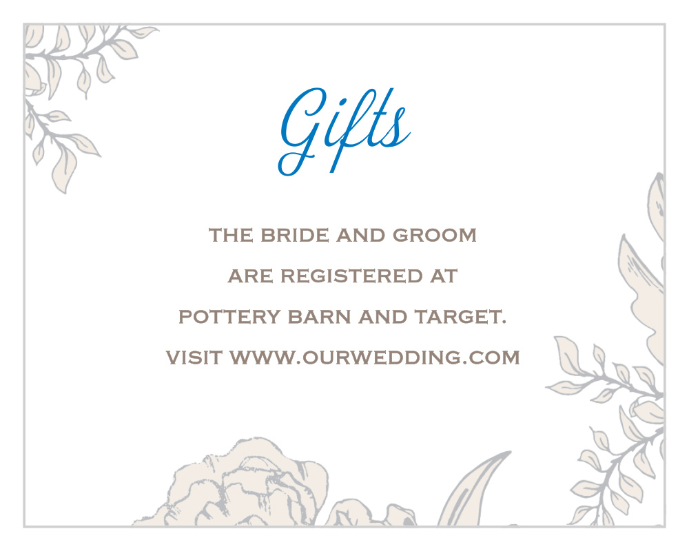 Peony Draped Registry Cards