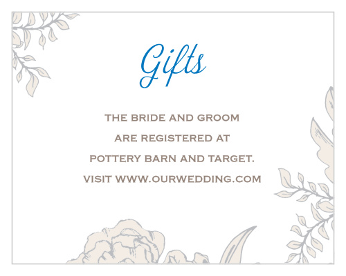 Peony Draped Registry Cards