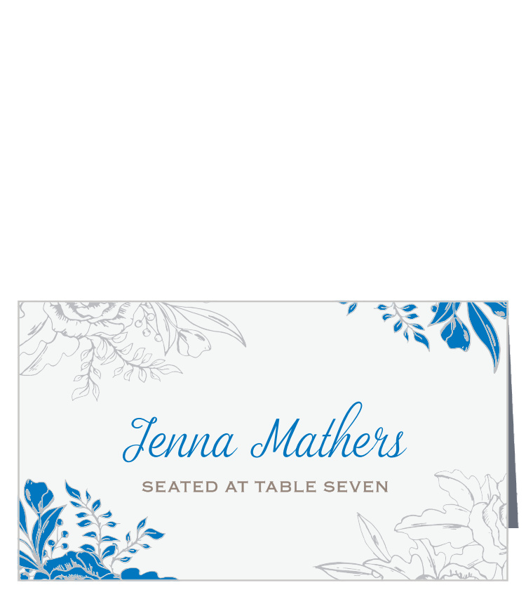 Peony Draped Place Cards