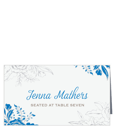 Peony Draped Place Cards