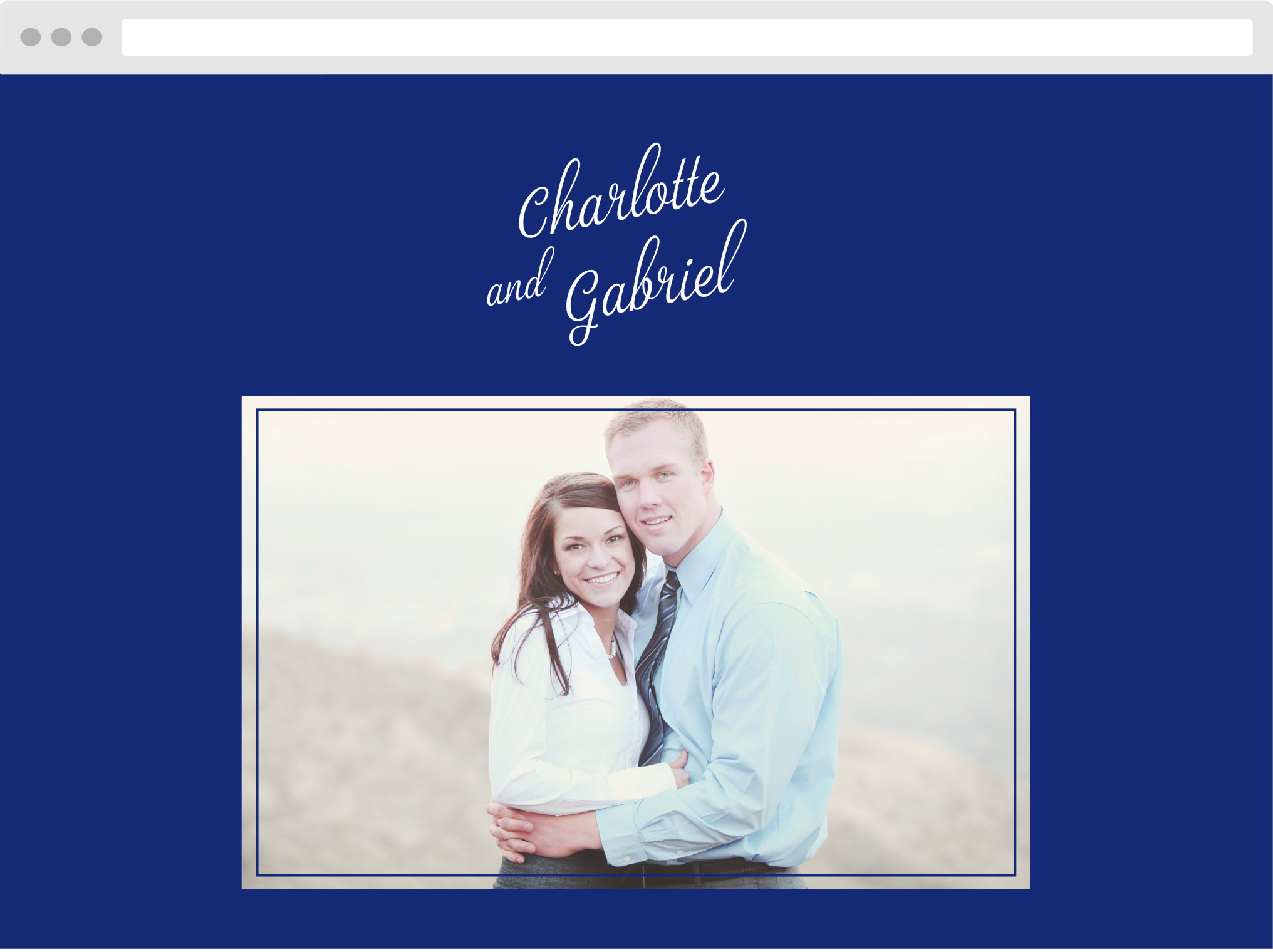 Script Emblem Wedding Website