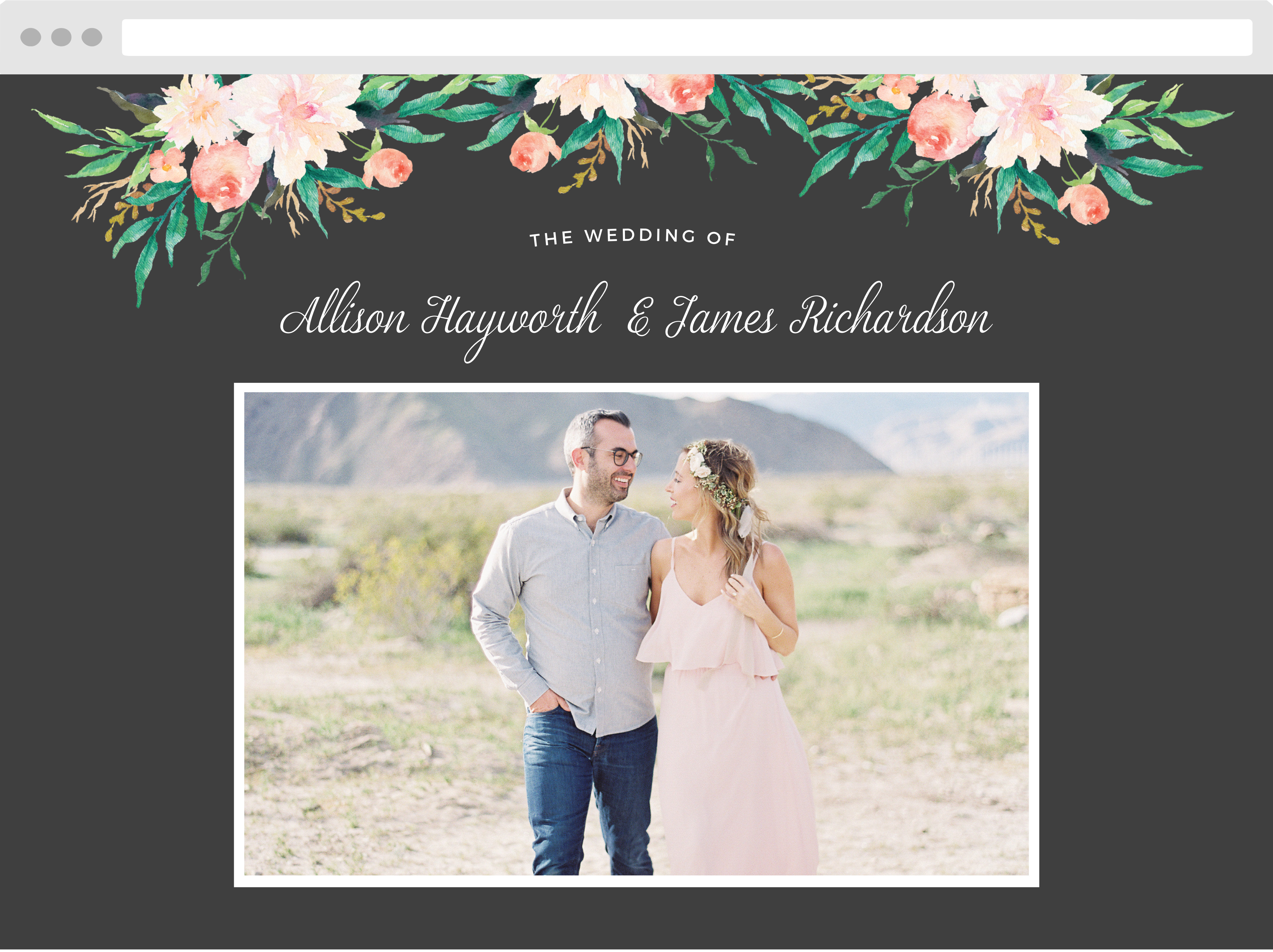 Blossoming Love Wedding Website