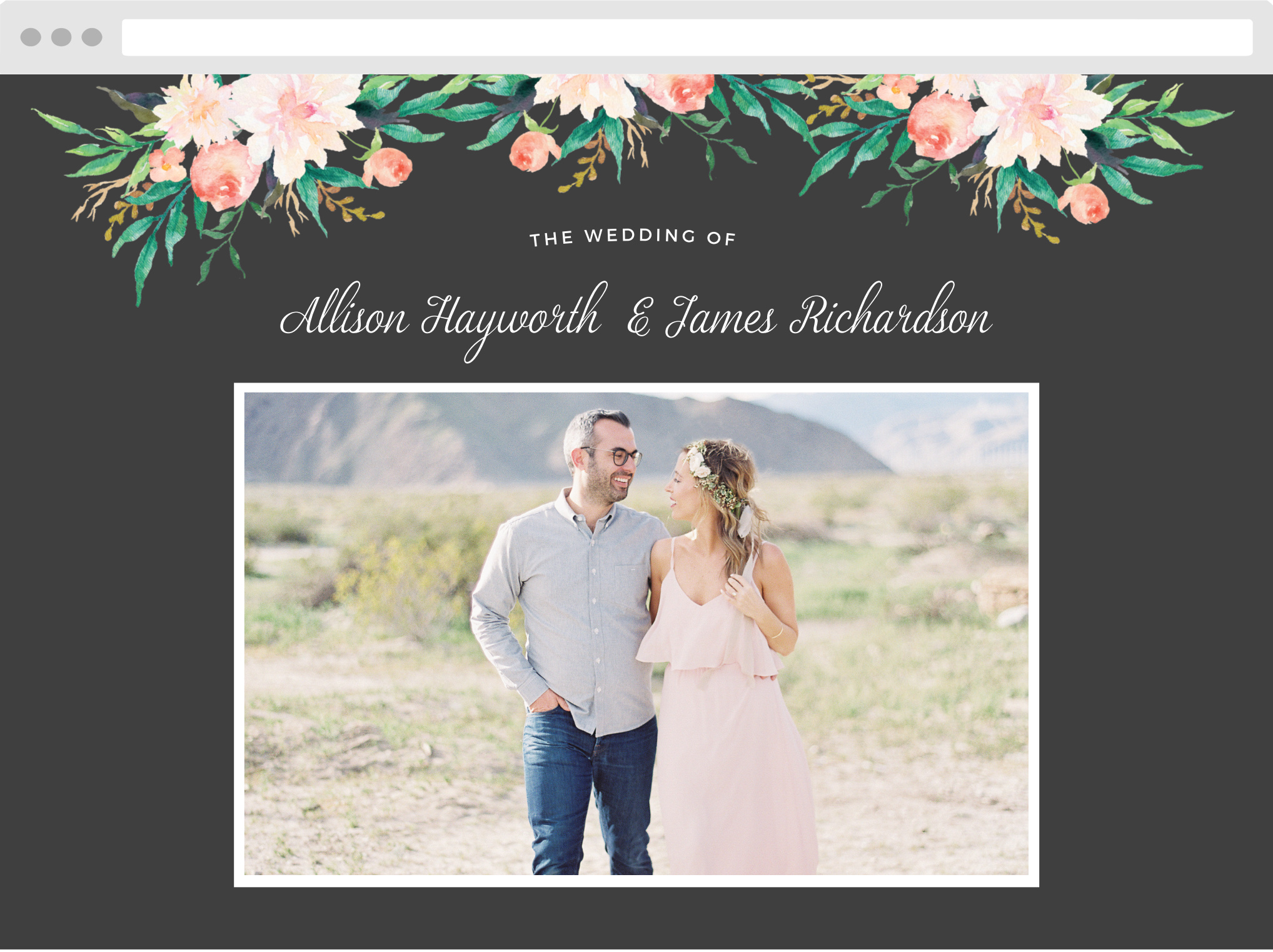 Blossoming Love Wedding Website