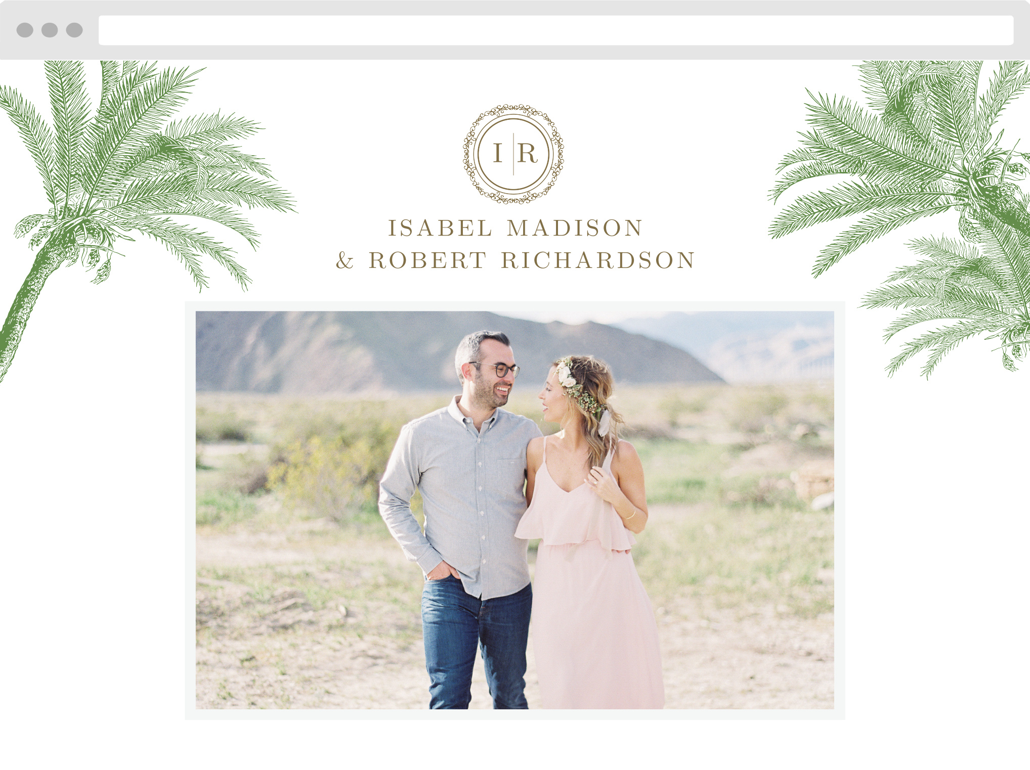 Caribbean Palm Wedding Website