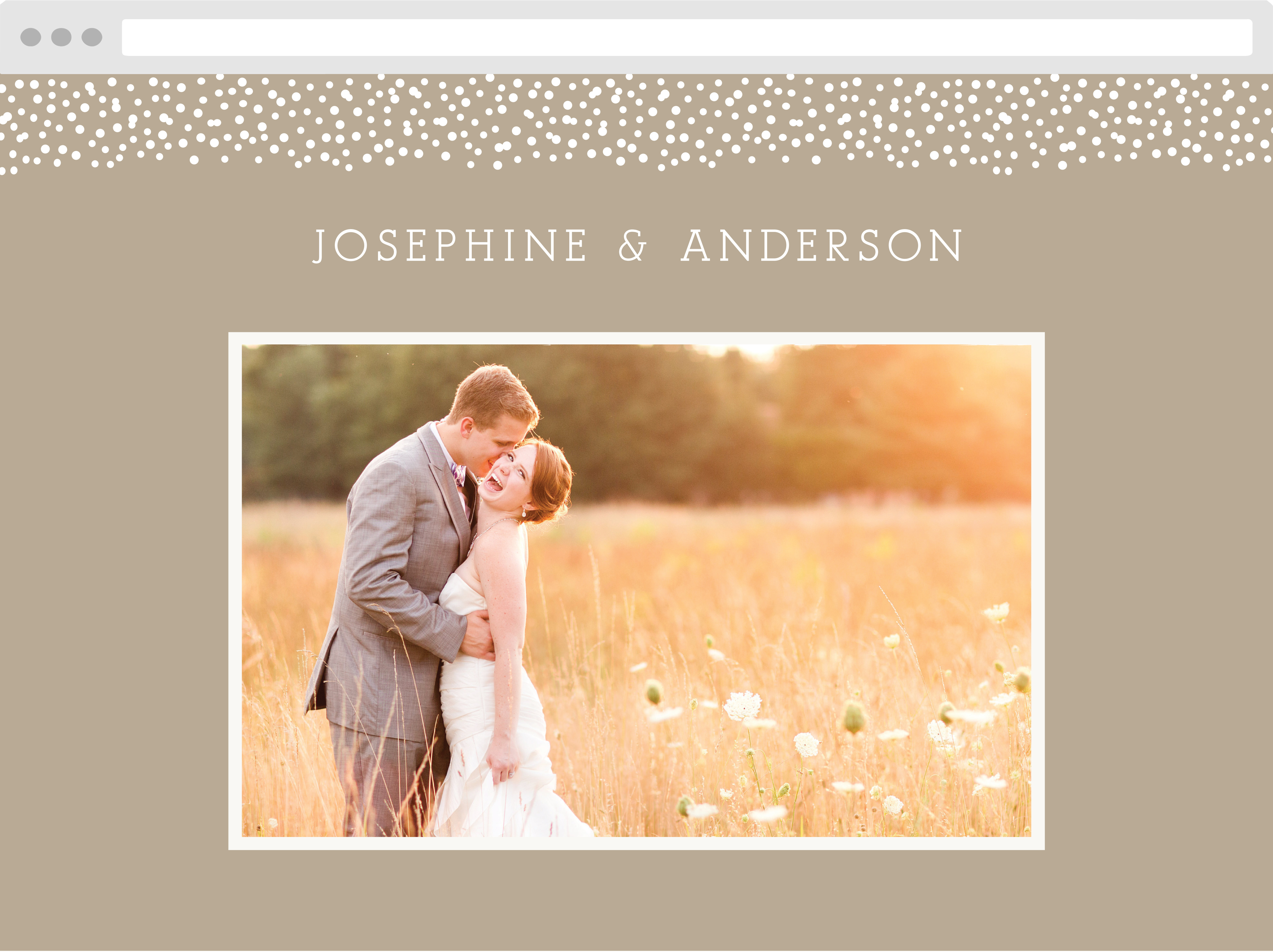 Confetti Dots Wedding Website