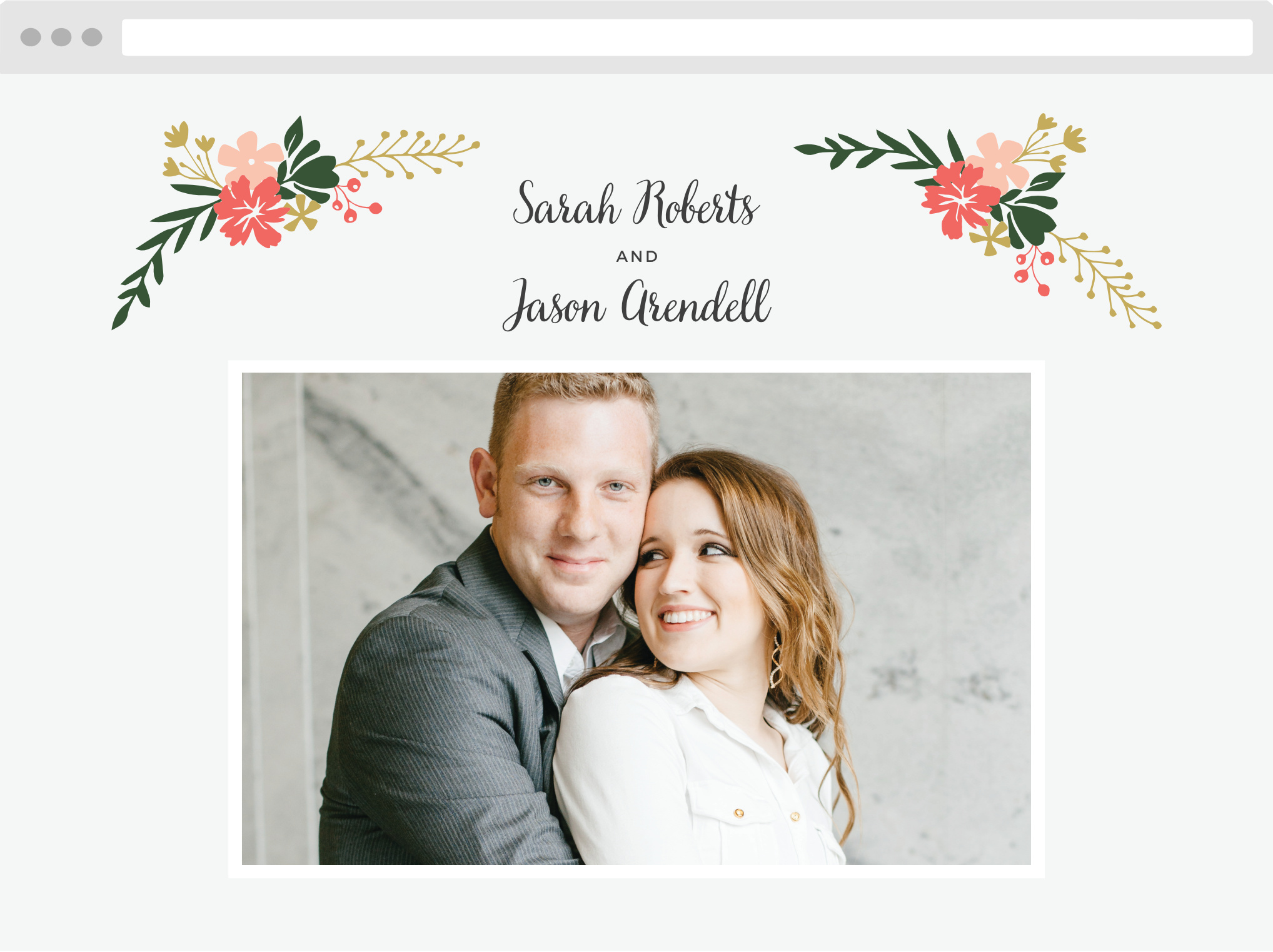 Garden Party Wedding Website