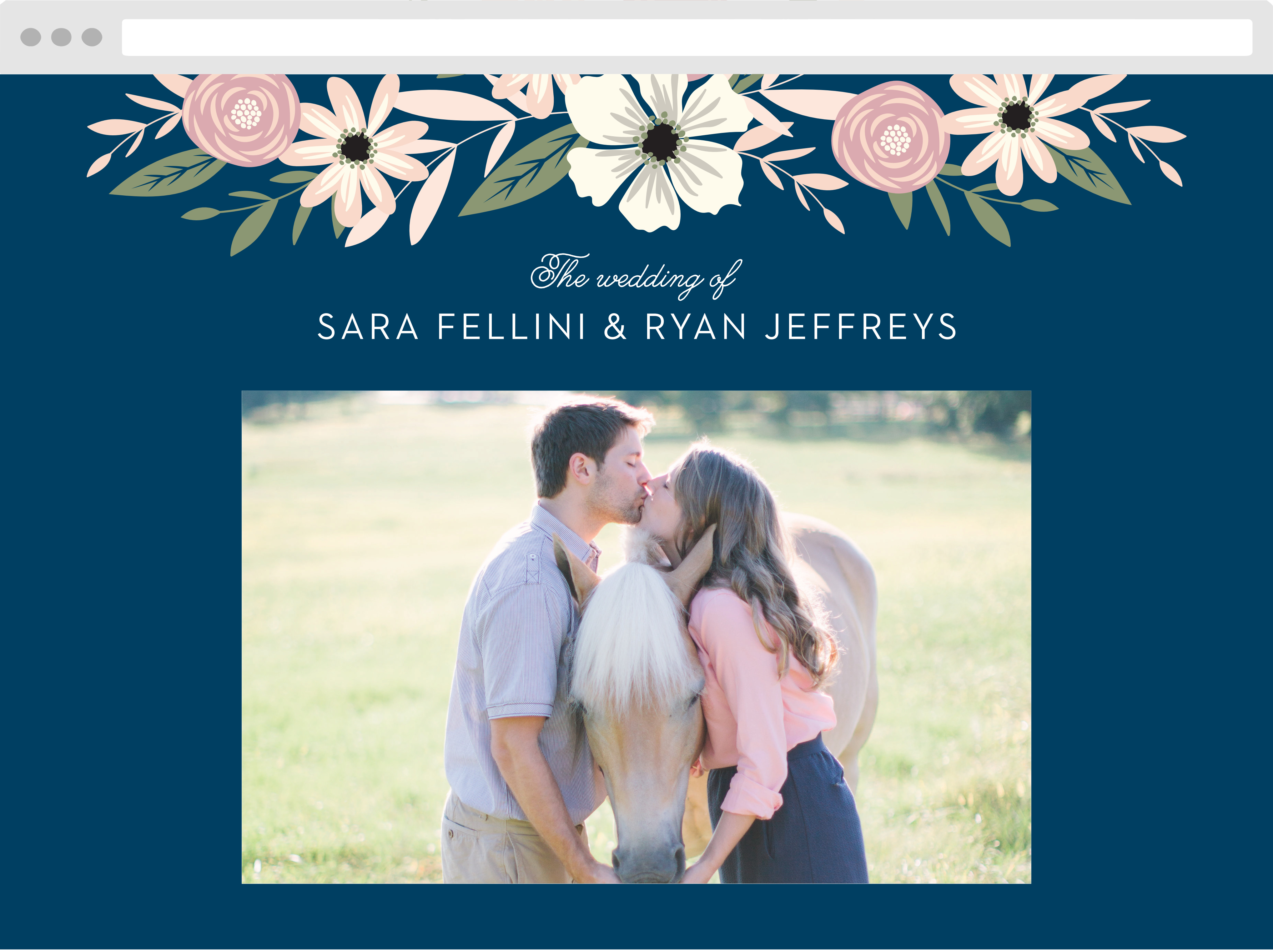 Rustic Blooms Wedding Website
