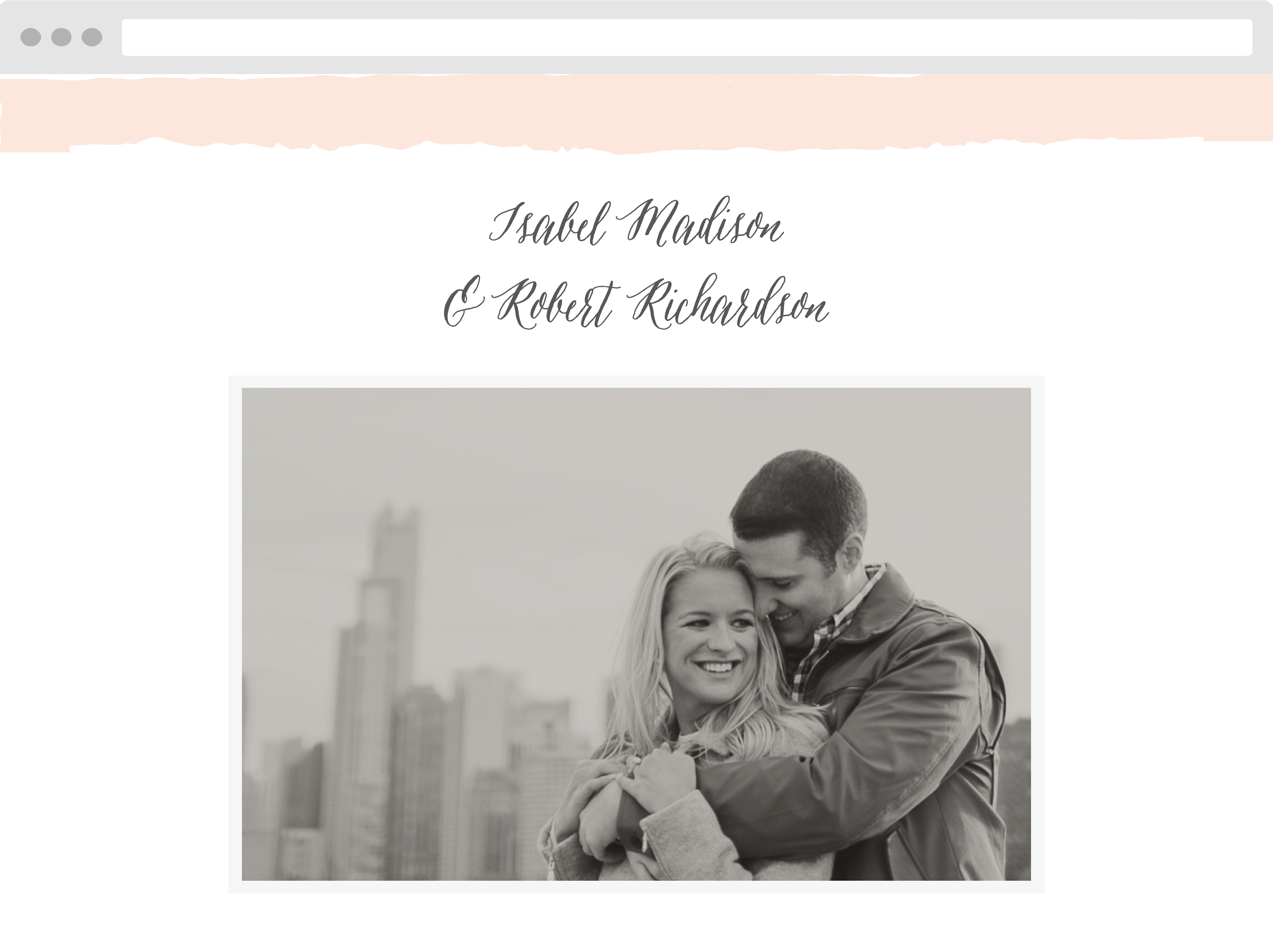 Painted Border Wedding Website