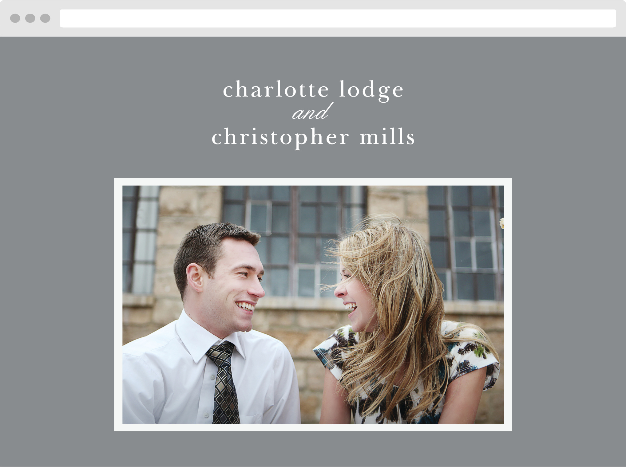 Sophisticated Typography Wedding Website