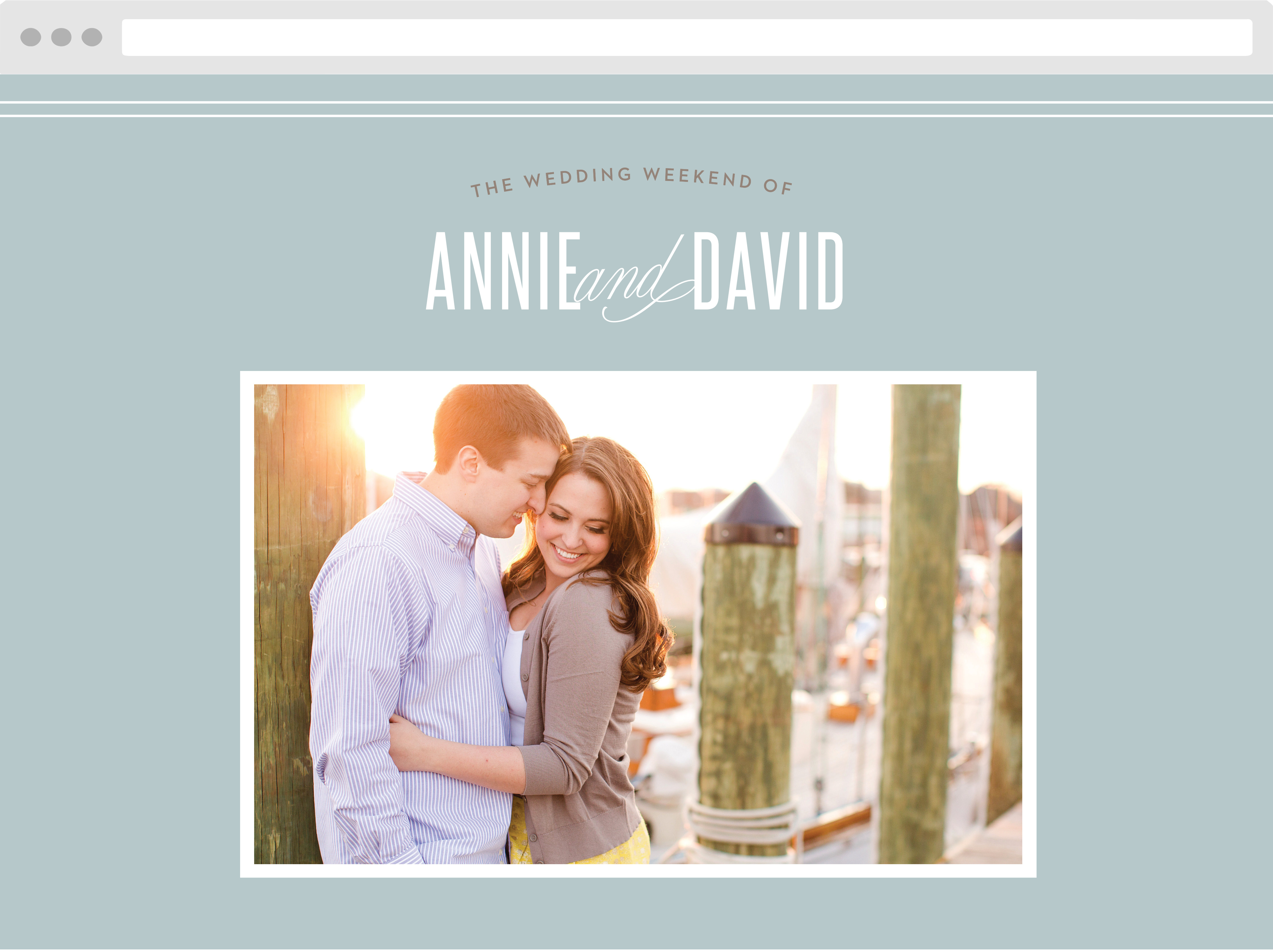 Traditional Script Wedding Website