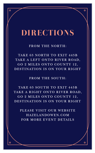 Royal & Rose Direction Cards