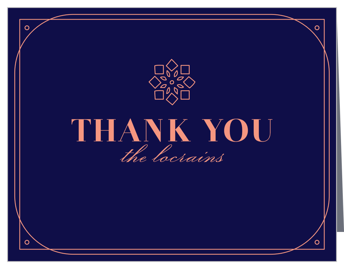Royal & Rose Wedding Thank You Cards