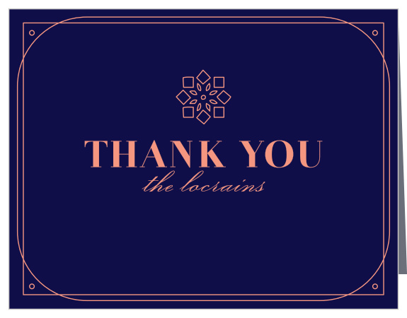 Royal & Rose Wedding Thank You Cards