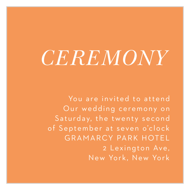Angular Color Ceremony Cards