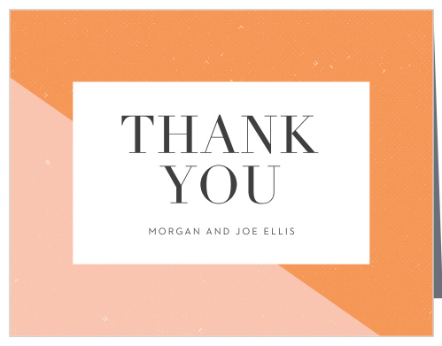 Angular Color Wedding Thank You Cards