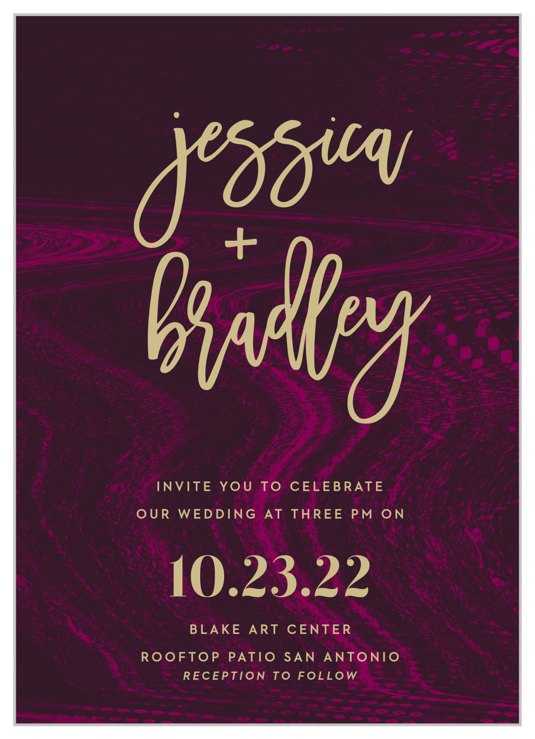 Lipstick & Louvre Wedding Invitations