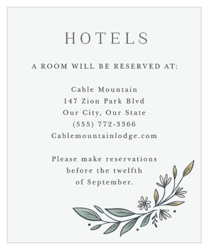 Classic Gerber Daisy Accommodation Cards