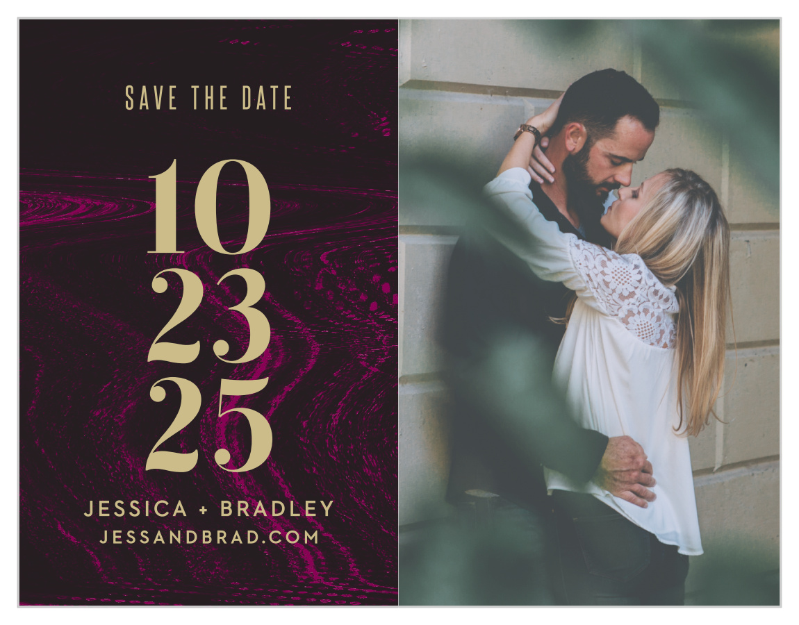 Lipstick & Louvre Save the Date Magnets