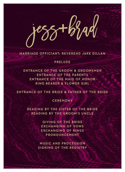 Lipstick & Louvre Wedding Programs