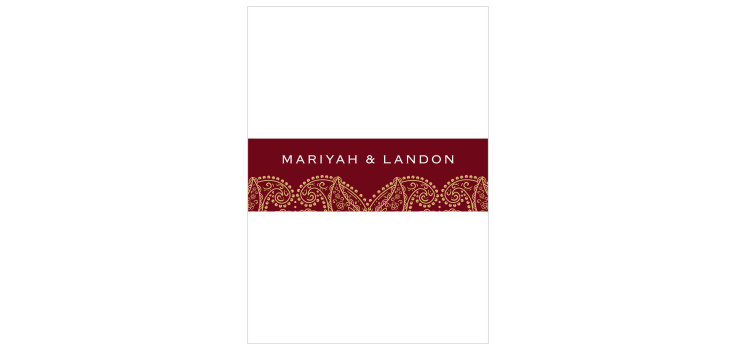 Precious Paisley Wedding Belly Bands