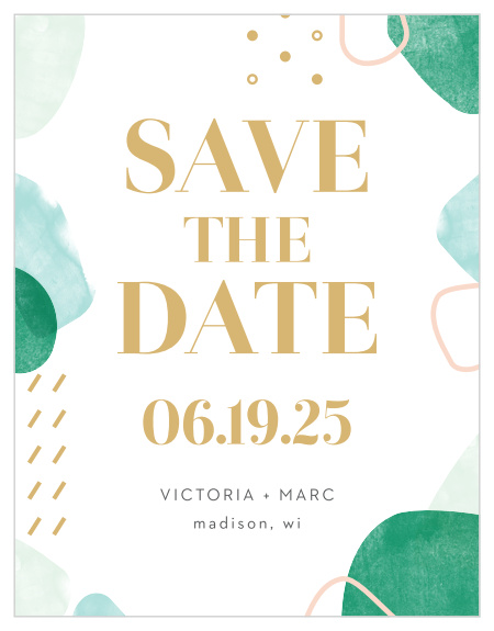 Sea Breeze Collage Save-the-Date Cards guarantee that your guests have all of the details of your special day well in advance of the event.