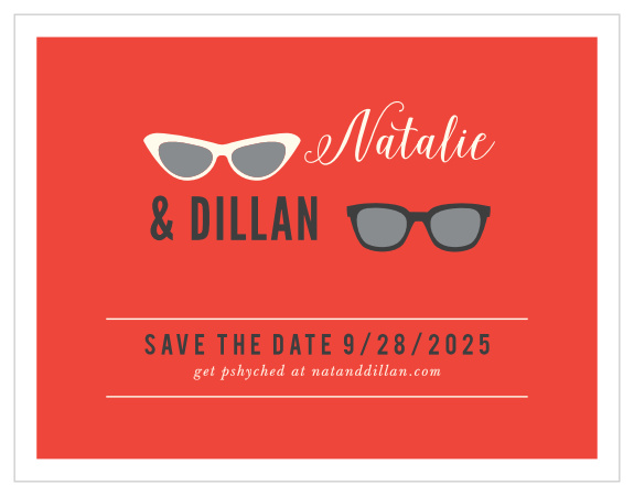 Ensure that your guests know all the major details of your wedding day well in advance with our Beach Geek Save-the-Date Magnets.