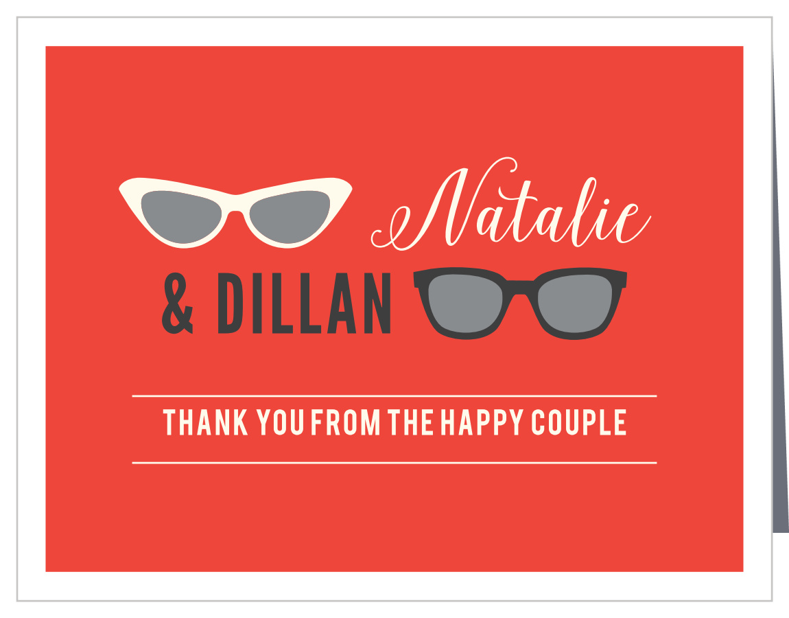 Beach Geek Wedding Thank You Cards