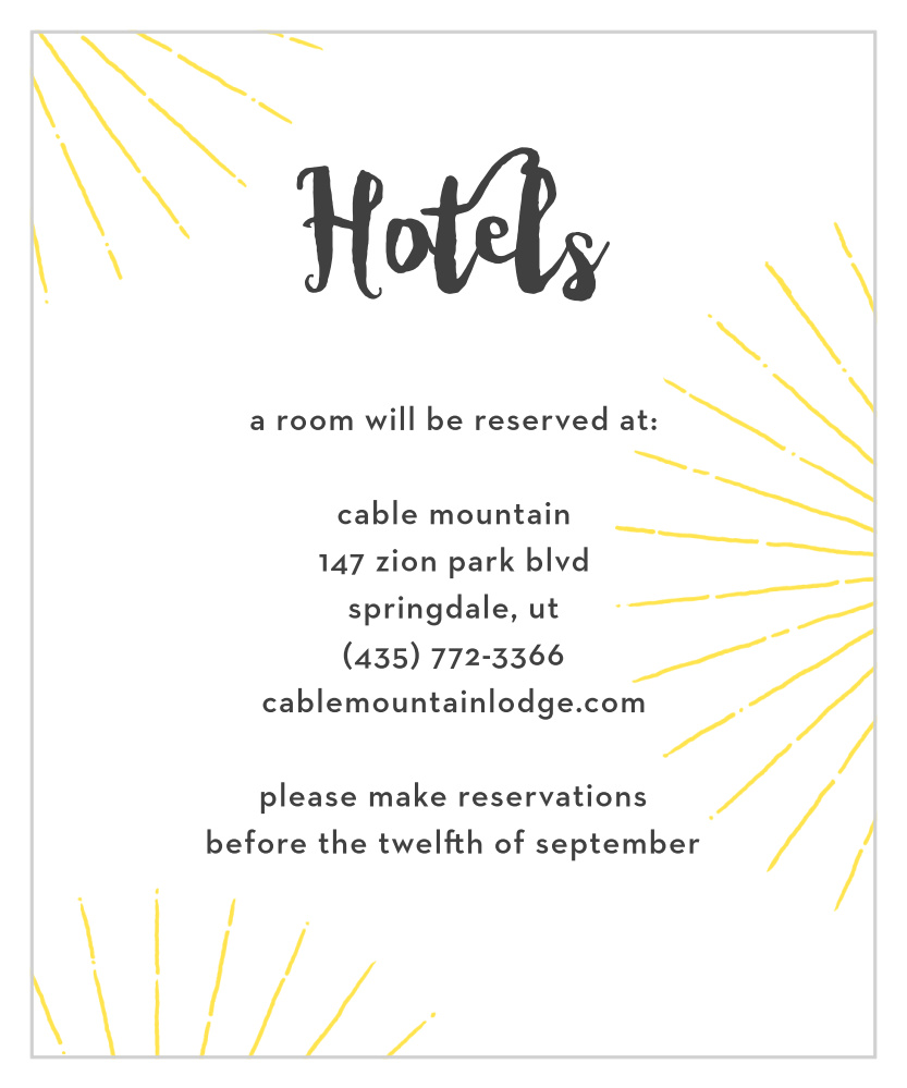 Big Ampersand Accommodation Cards