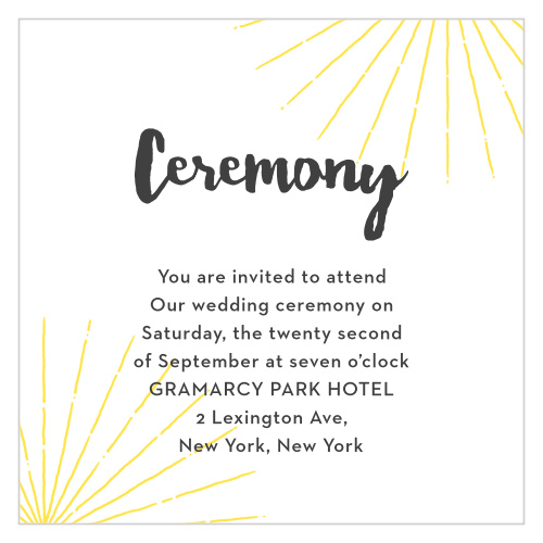 Big Ampersand Ceremony Cards