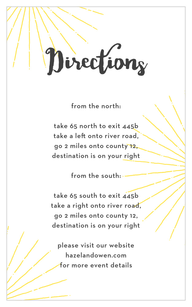 Big Ampersand Direction Cards