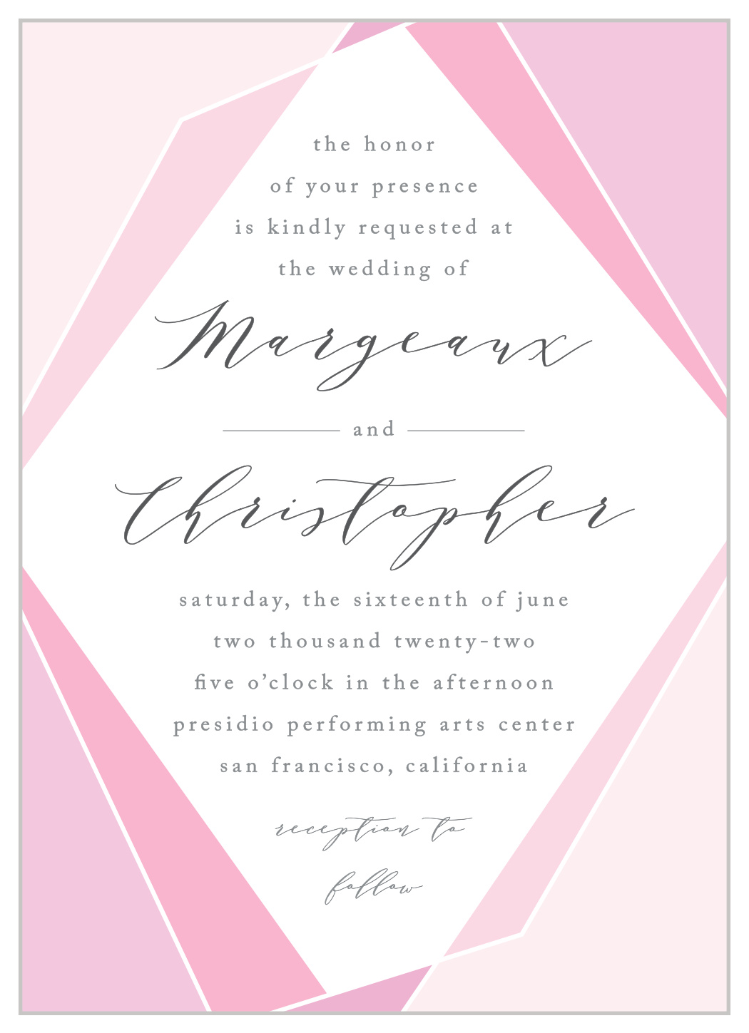 Playful Lines Wedding Invitations
