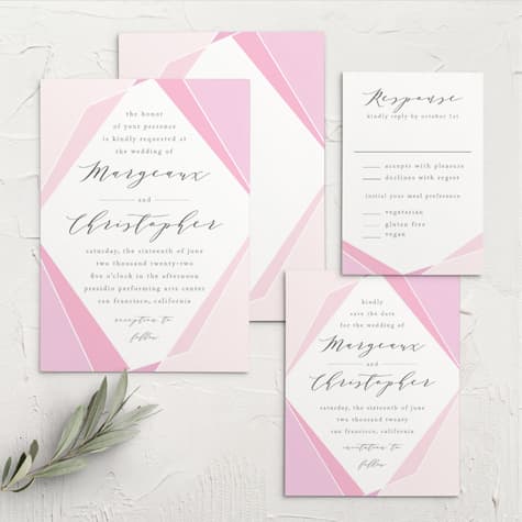 Playful Lines Wedding Invitations