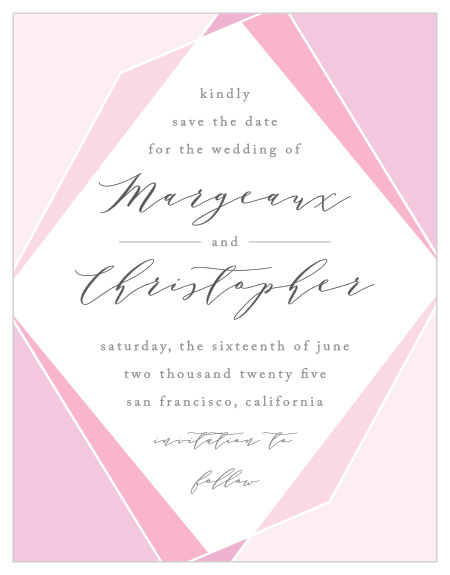 Use our stunning Playful Lines Save-the-Date Magnets to share all of the most important details of your wedding with your guests well in advance.