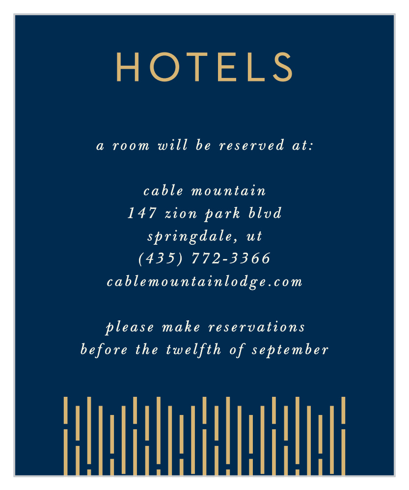 Lovely Lines Accommodation Cards