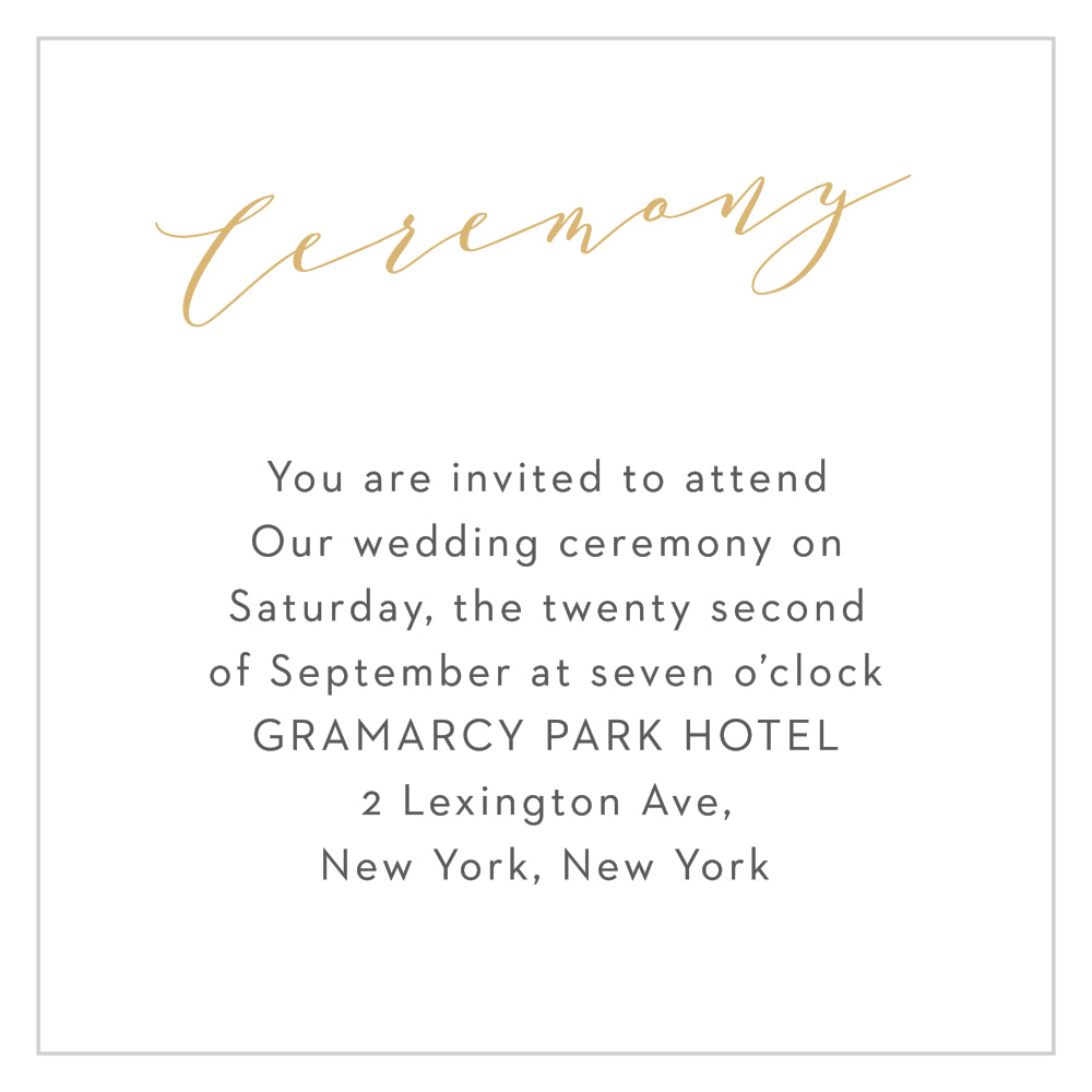 Blushing Love Ceremony Cards