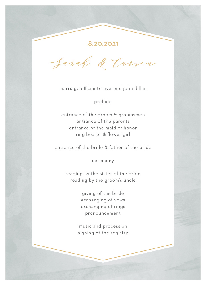Blushing Love Wedding Programs
