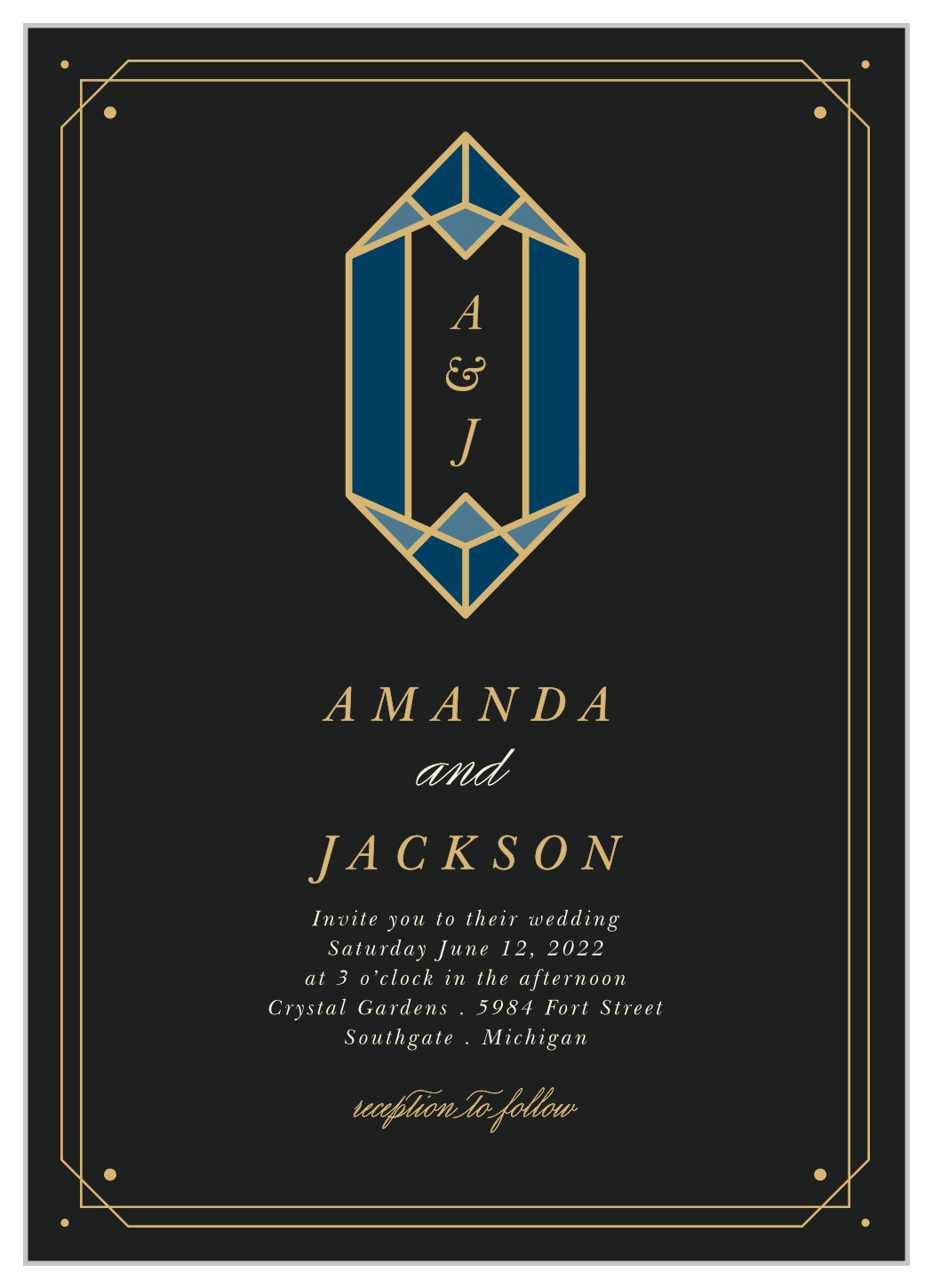 Gem Prism Wedding Invitations