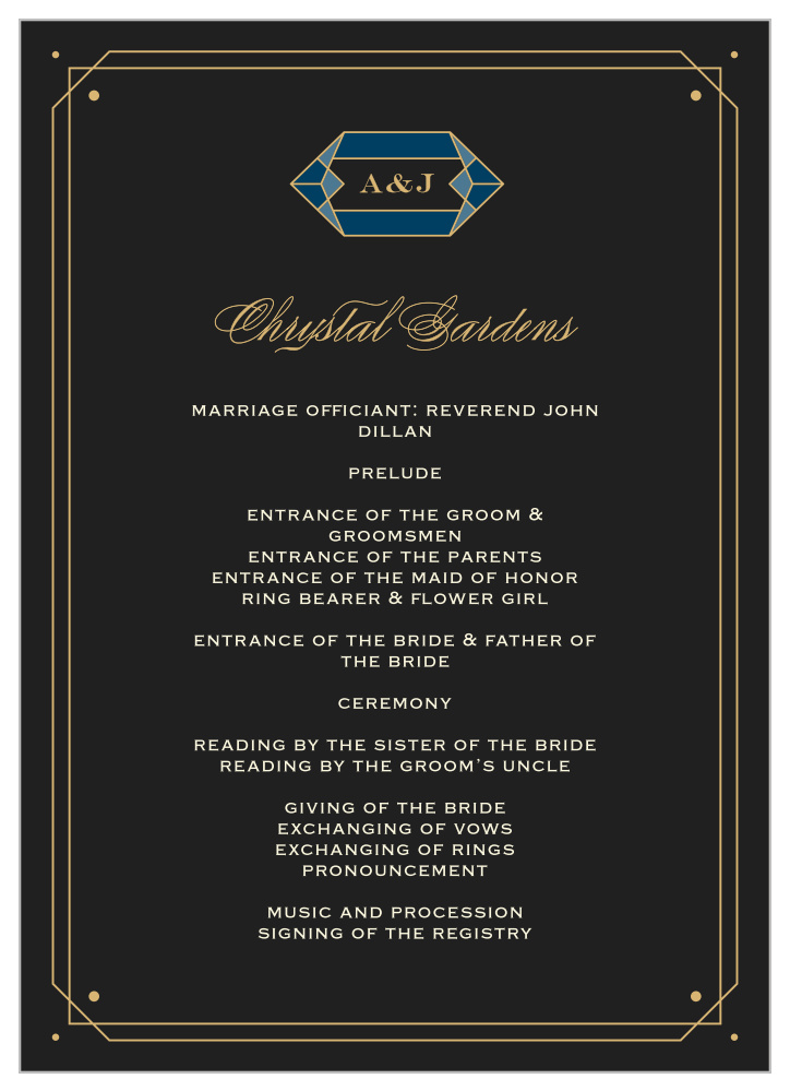 Gem Prism Wedding Programs