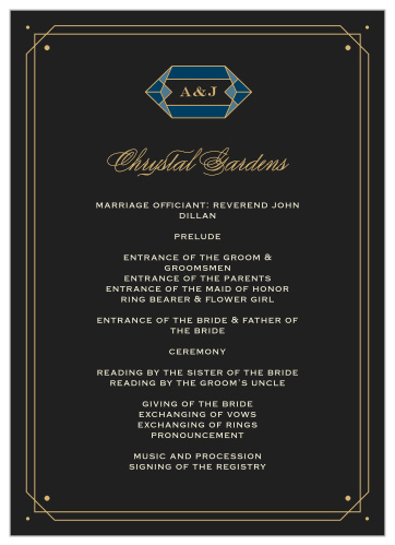 Gem Prism Wedding Programs